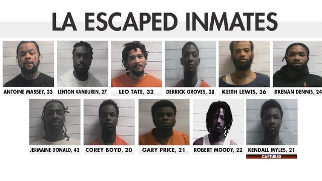 New Orleans jail escape: 7 of 10 inmates still on the loose